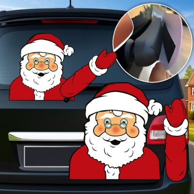 Adesivo di Babbo Natale per tergicristallo posteriore dell'auto | SANTAWIPER